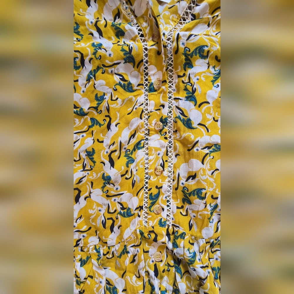 Maeve Janie Flounced Peasant Blouse Size 2 - Picture 3 of 10
